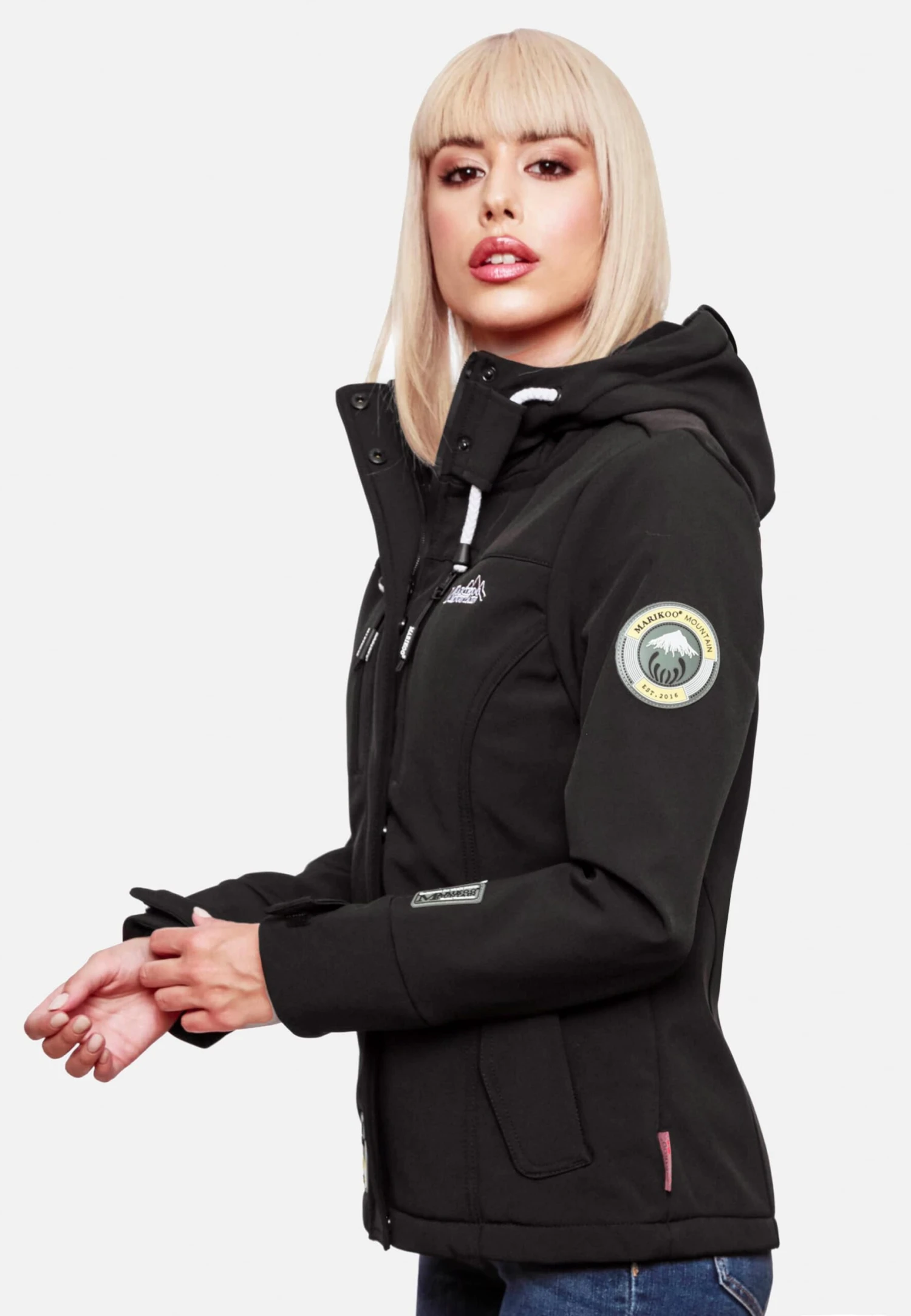 Marikoo Vestes De Mi-saison Veste Mi-saison Femme Noir 10 Marikoo Vestes De Mi-saison Veste Mi-saison Femme Noir – Image 8