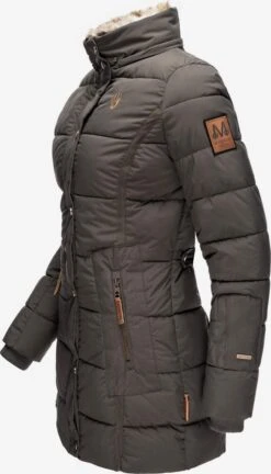 Marikoo Manteaux Courts Manteau D’hiver Femme Gris Basalte -Marikoo de7fea4509a387a1a7bf78bc4224be5e