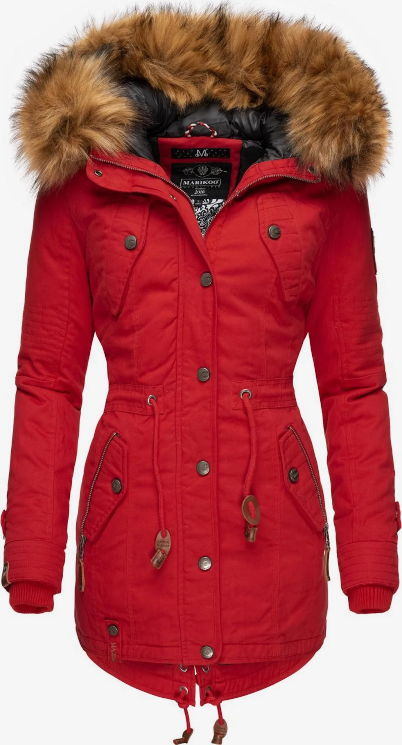 Marikoo Parkas Parka D’hiver La Viva Femme Rouge Clair 3 Marikoo Parkas Parka D’hiver La Viva Femme Rouge Clair