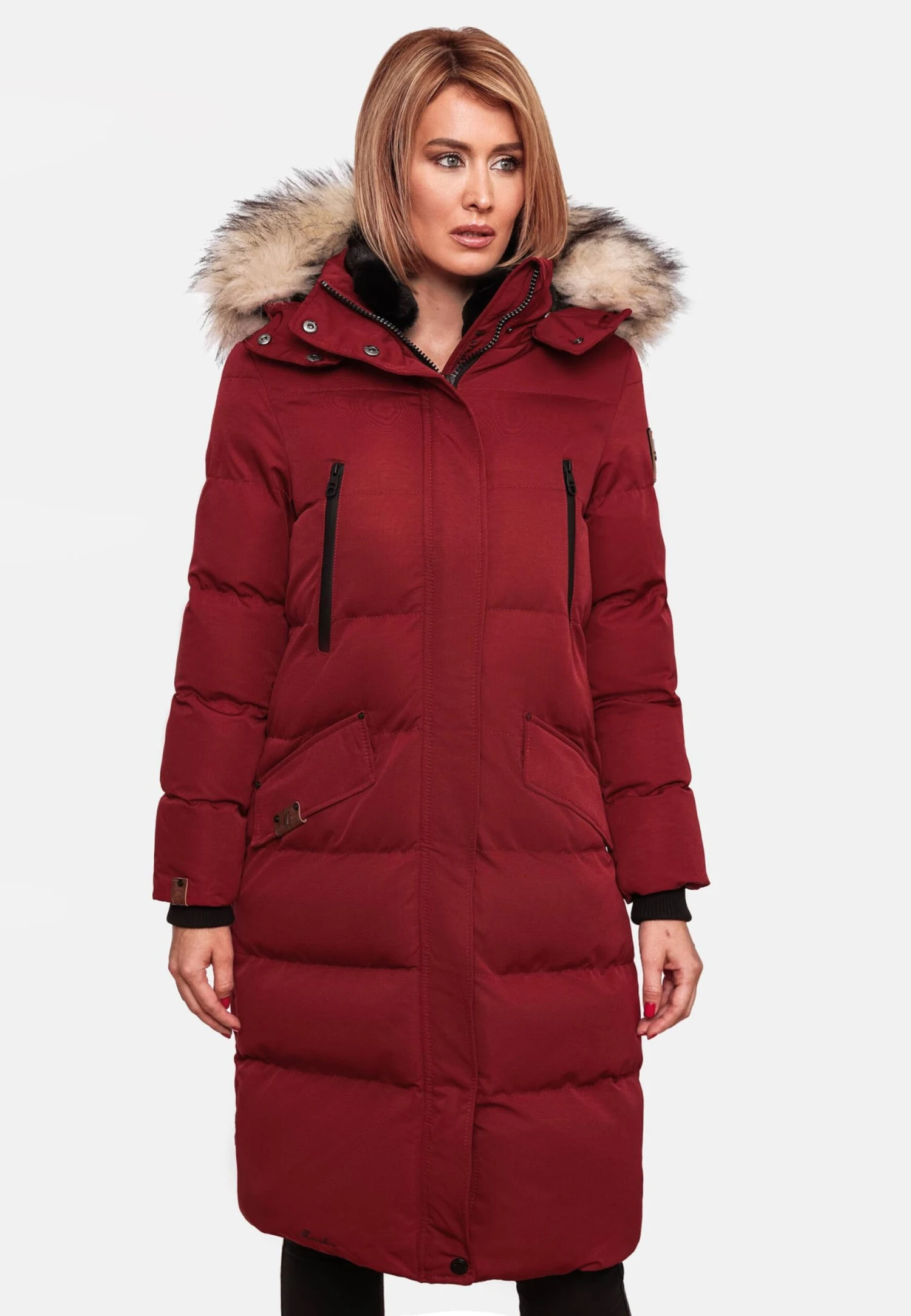 Marikoo Manteaux Dhiver Manteau D’hiver Schneesternchen Femme Rouge Sang 9 Marikoo Manteaux Dhiver Manteau D’hiver Schneesternchen Femme Rouge Sang – Image 7