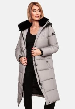 Marikoo Manteaux Dhiver Manteau D’hiver Femme Gris -Marikoo dff5b62c62215f2f1184149573a66d37