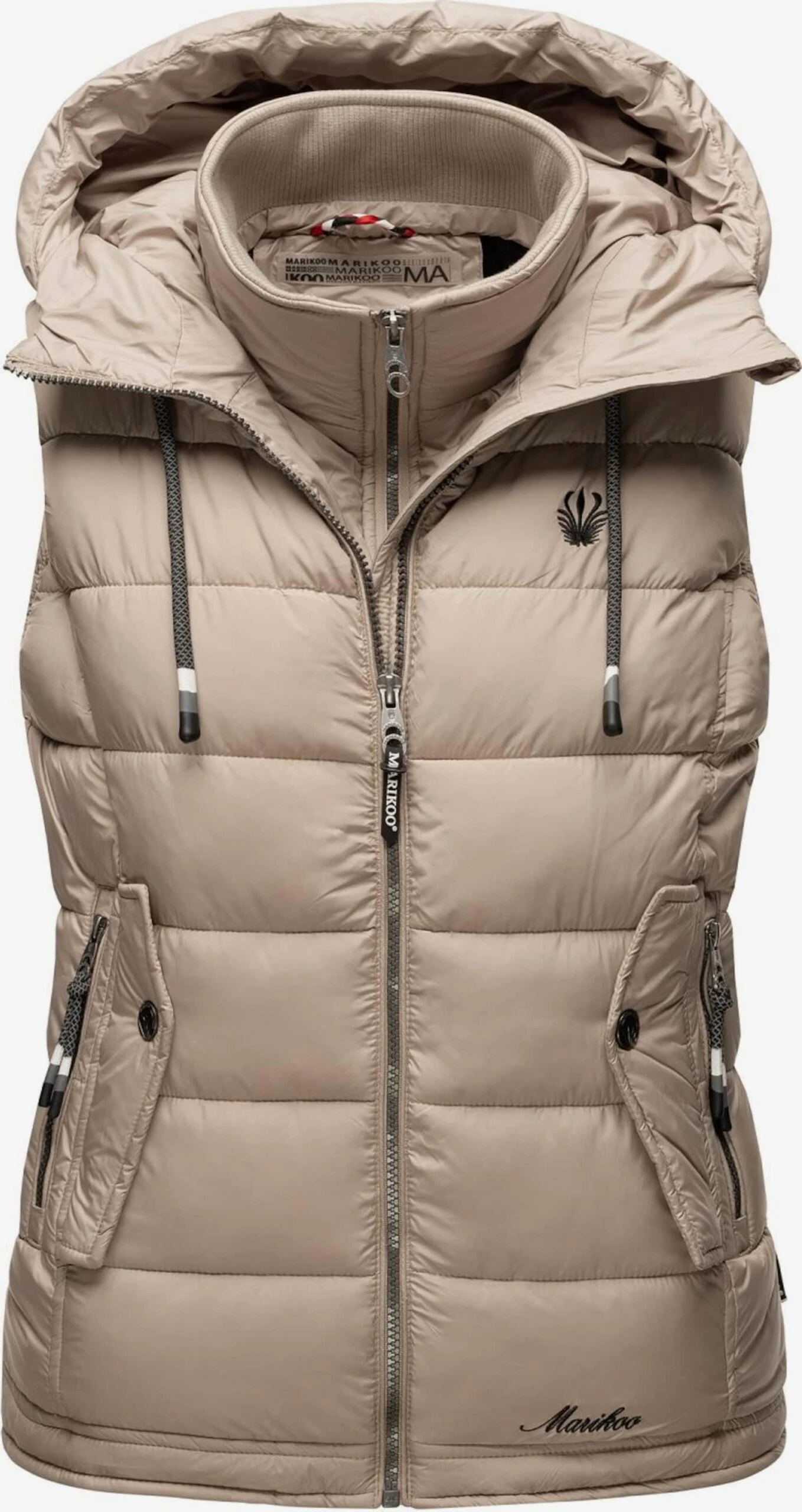 Marikoo Vestes Sans Manches Gilet Taisaa Femme Taupe 3 Marikoo Vestes Sans Manches Gilet Taisaa Femme Taupe