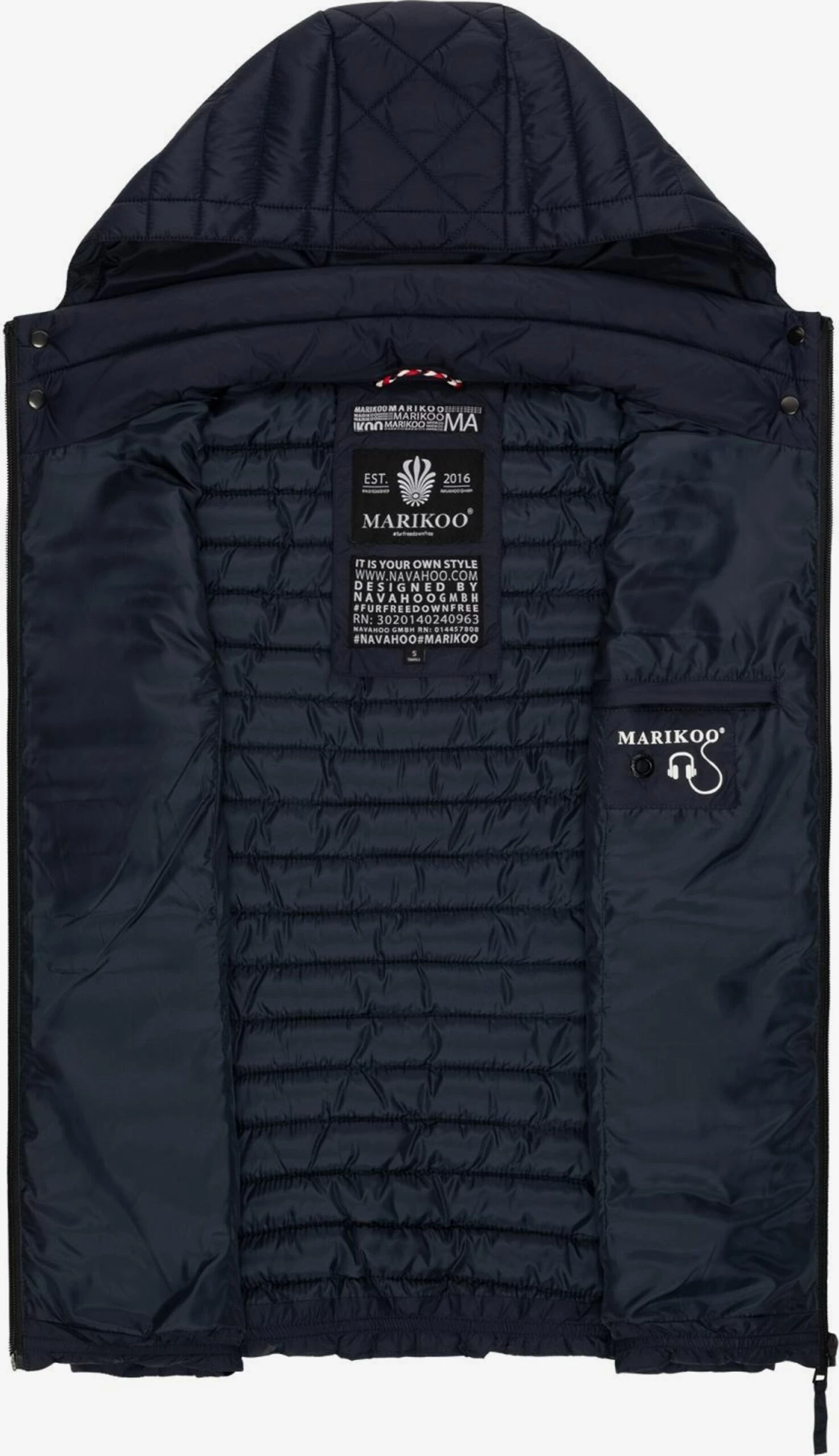 Marikoo Vestes Sans Manches Gilet Hasenpfote Femme Bleu Nuit 7 Marikoo Vestes Sans Manches Gilet Hasenpfote Femme Bleu Nuit – Image 5