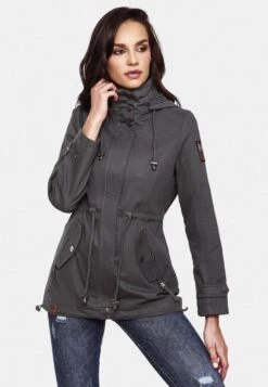 Marikoo Parkas Parka Mi-saison Nyokoo Femme Anthracite -Marikoo e226f33e7420cfb0ddc51f58adcc7409