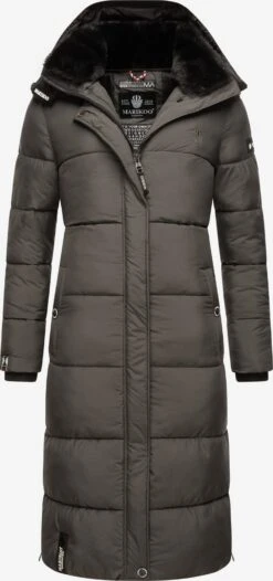 Marikoo Manteaux Dhiver Manteau D’hiver Femme Anthracite