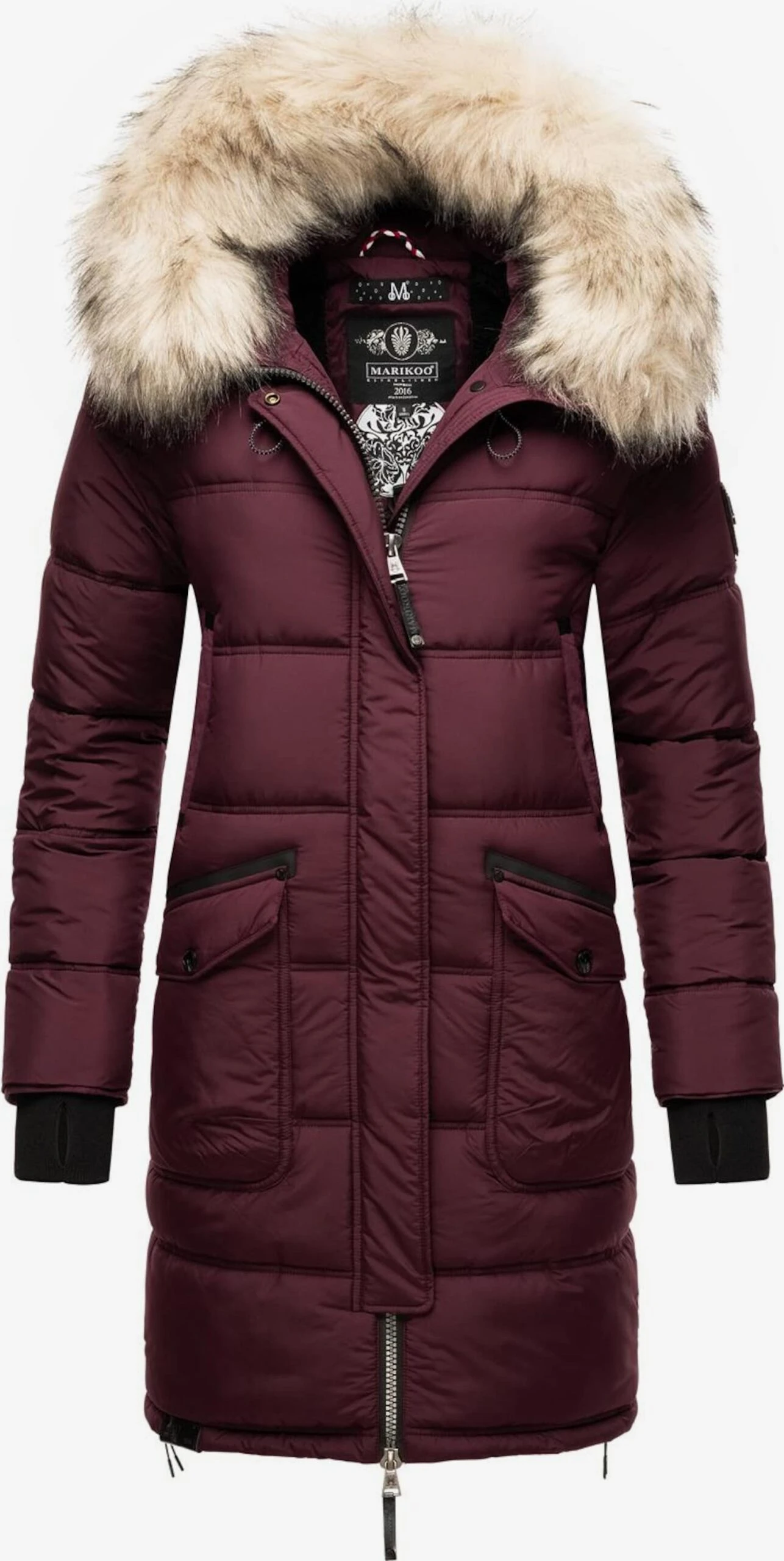 Marikoo Manteaux Dhiver Manteau D’hiver Chaskaa Femme Bordeaux 3 Marikoo Manteaux Dhiver Manteau D’hiver Chaskaa Femme Bordeaux