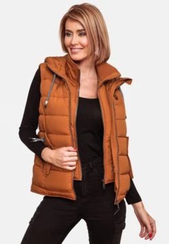 Marikoo Vestes Sans Manches Gilet Taisaa Femme Caramel -Marikoo e7a691ed859fda6657c0a0d37eb9cda5