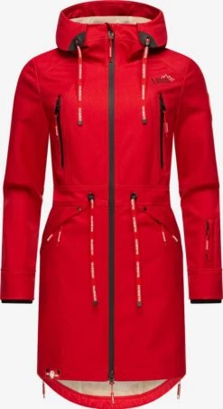 Marikoo Parkas Parka Mi-saison Femme Rouge Feu