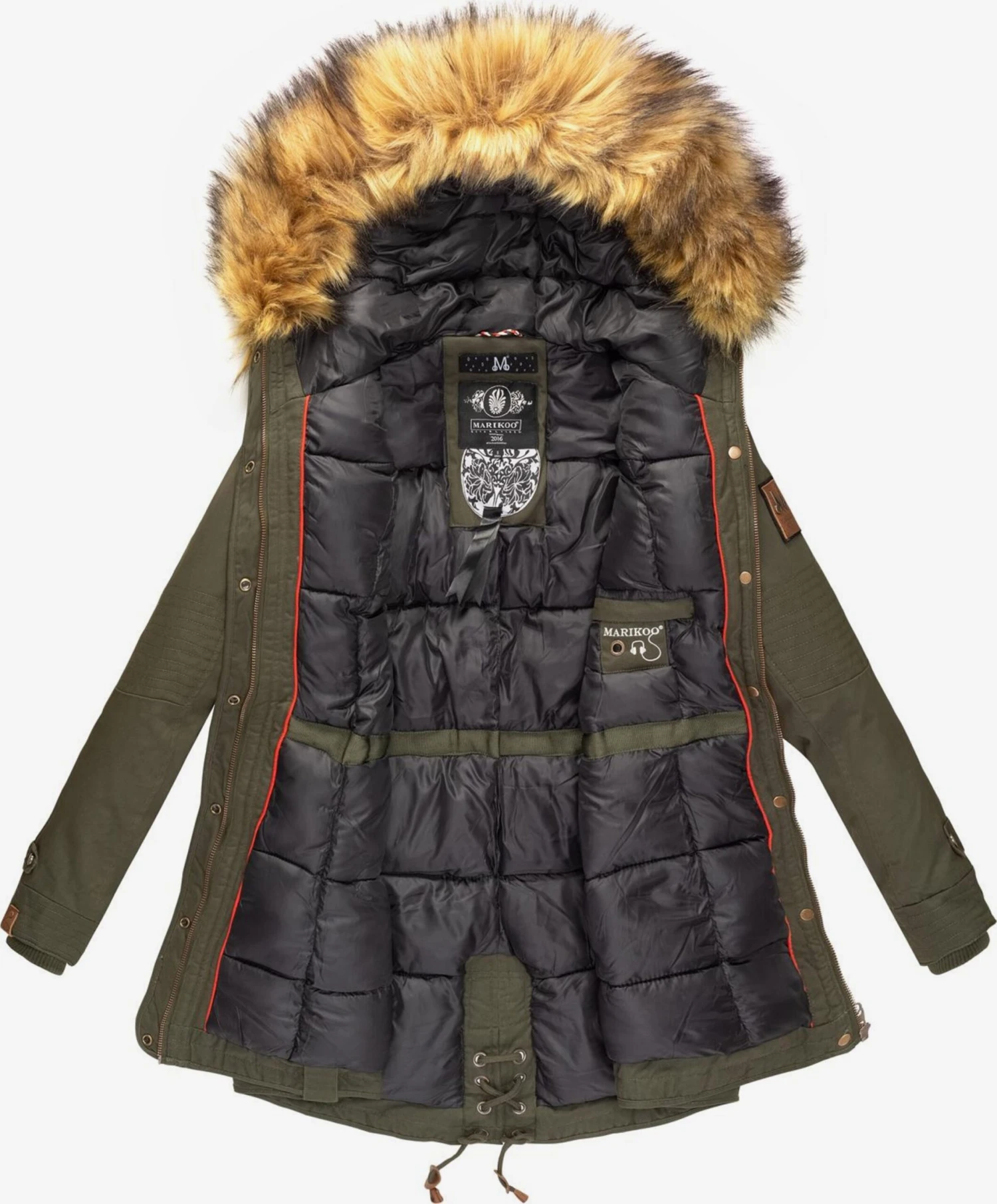 Marikoo Parkas Parka D’hiver Femme Kaki 7 Marikoo Parkas Parka D’hiver Femme Kaki – Image 5