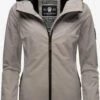 Marikoo Vestes De Mi-saison Veste Mi-saison Brombeere Femme Taupe -Marikoo edfcab9418e09943672a446ff46b1730