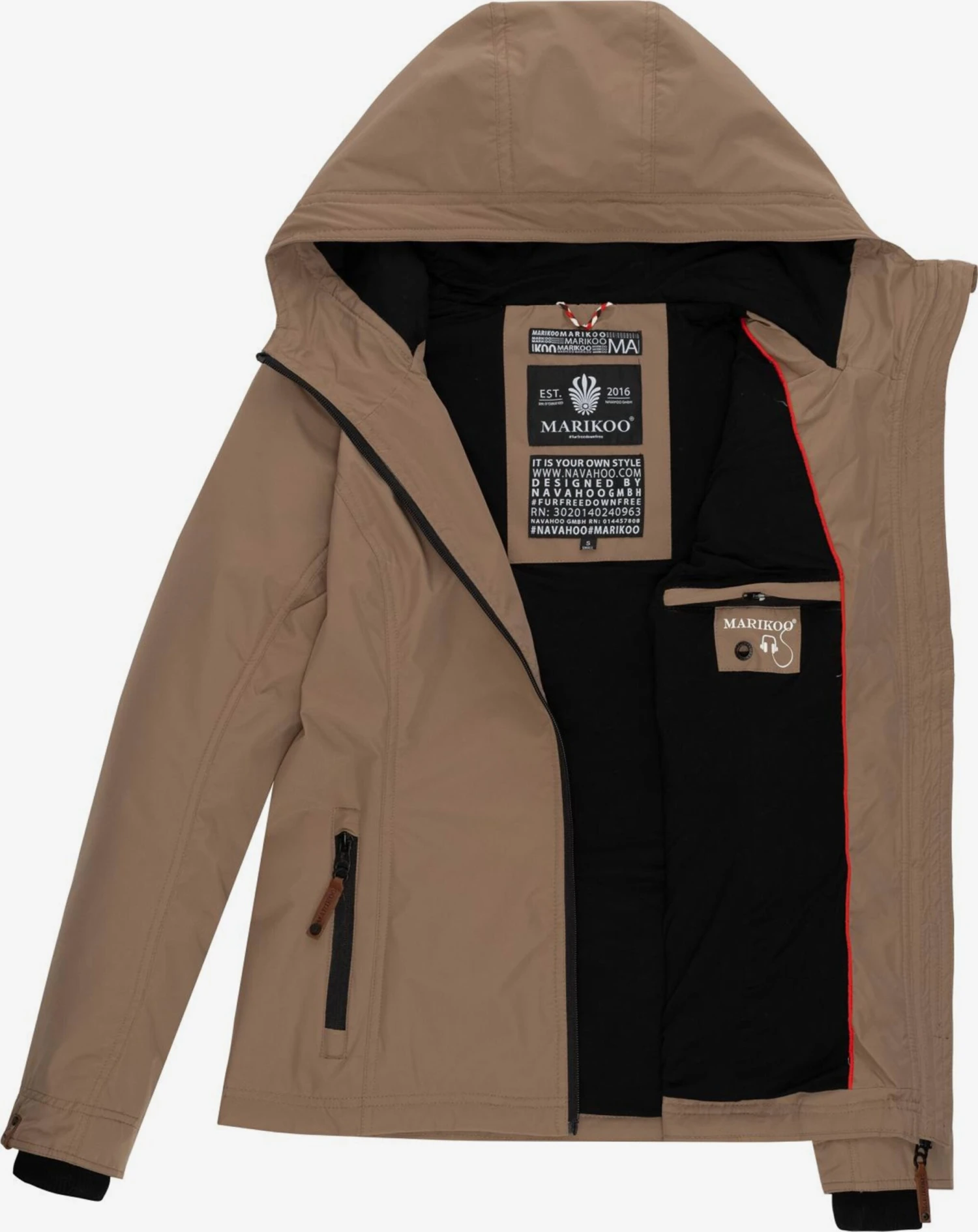 Marikoo Vestes De Mi-saison Veste Mi-saison Brombeere Femme Sépia 6 Marikoo Vestes De Mi-saison Veste Mi-saison Brombeere Femme Sépia – Image 4