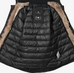 Marikoo Parkas Parka D’hiver Grinsekatze Femme Noir -Marikoo f37188c8ef3a68b98766fd2ce97b97db