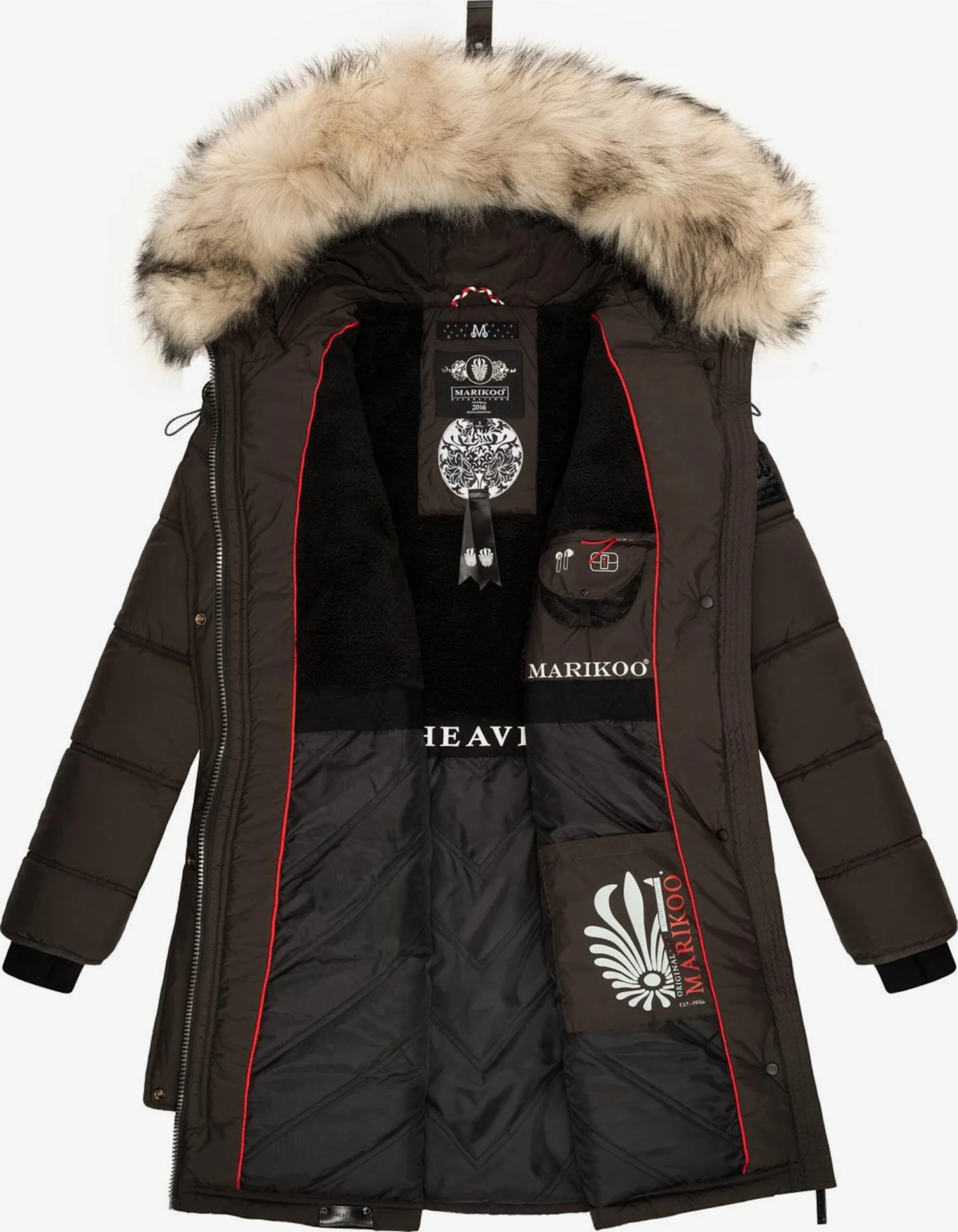 Marikoo Manteaux Dhiver Manteau D’hiver Chaskaa Femme Gris Basalte 7 Marikoo Manteaux Dhiver Manteau D’hiver Chaskaa Femme Gris Basalte – Image 5