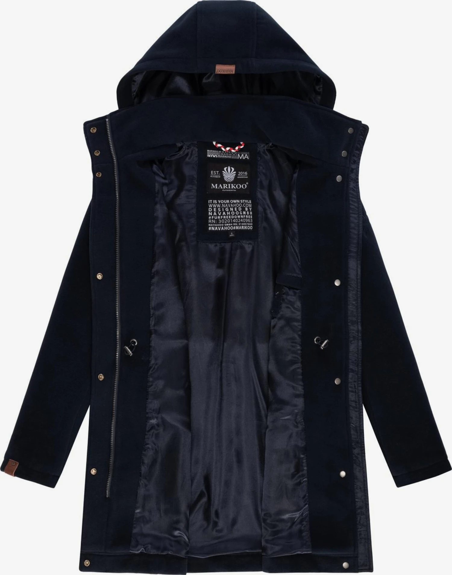 Marikoo Manteaux Dhiver Manteau D’hiver Femme Bleu Marine 7 Marikoo Manteaux Dhiver Manteau D’hiver Femme Bleu Marine – Image 5