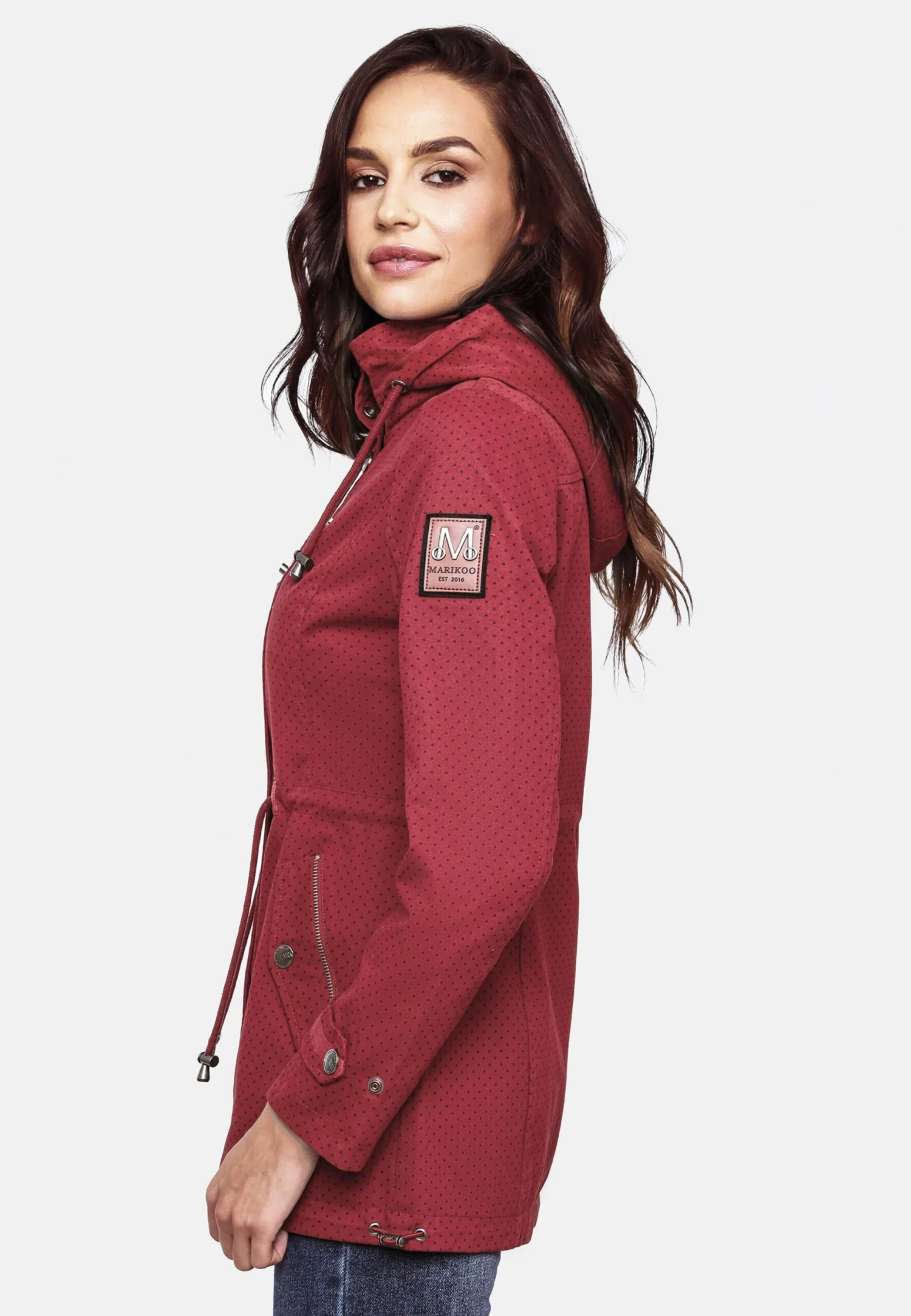 Marikoo Parkas Parka Mi-saison Nyokoo Femme Rouge / Bourgogne 9 Marikoo Parkas Parka Mi-saison Nyokoo Femme Rouge / Bourgogne – Image 7
